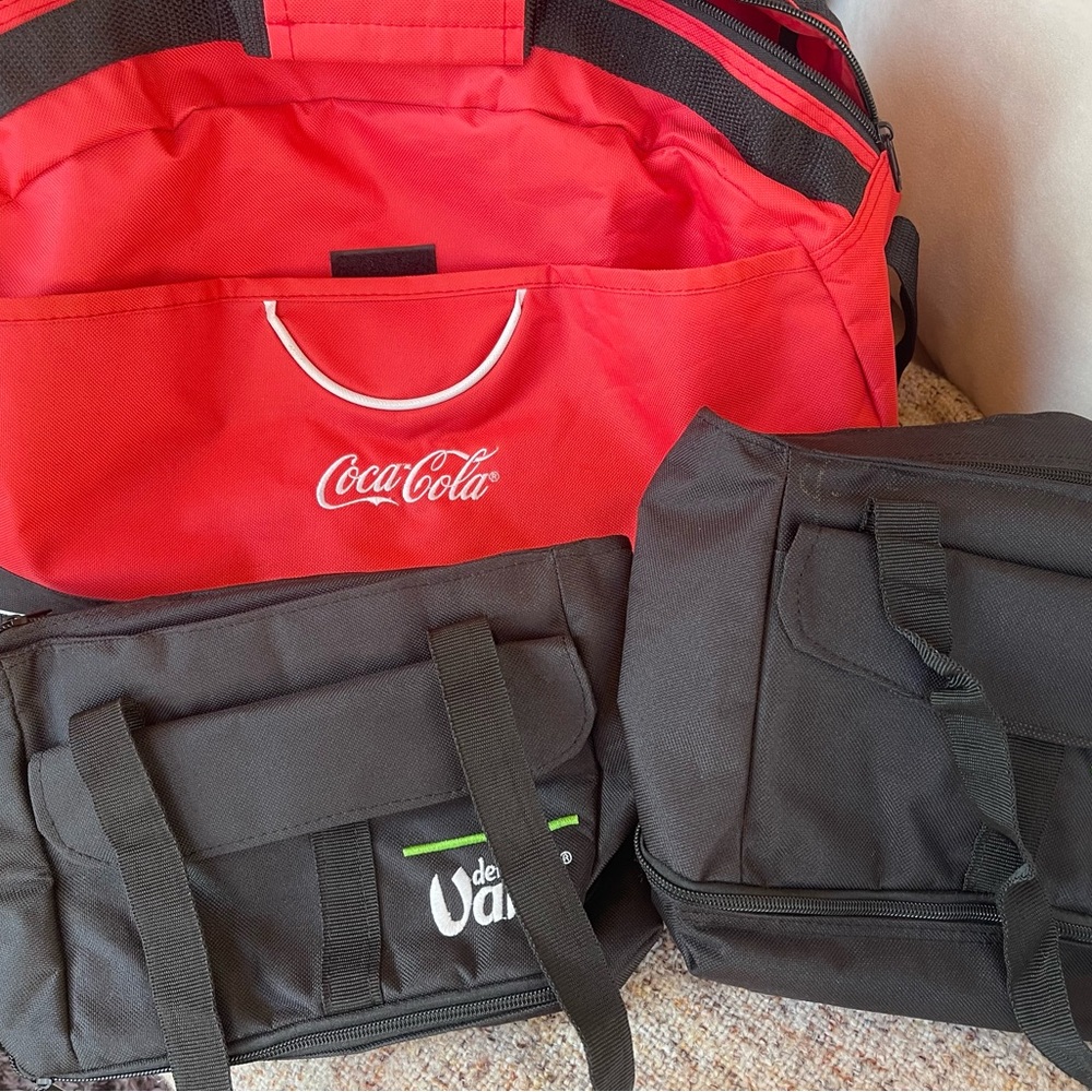 Coca Cola Red Duffle Bag and Cooler Set